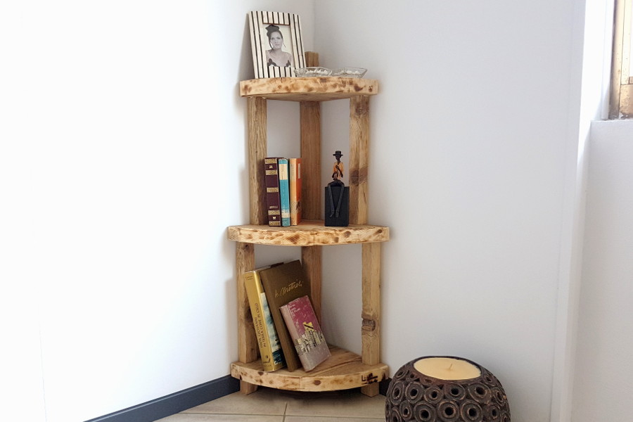 Libreria ad angolo in legno di recupero (XN-LIB005) - Mobili su misura a  Firenze - Lapi Arredamenti